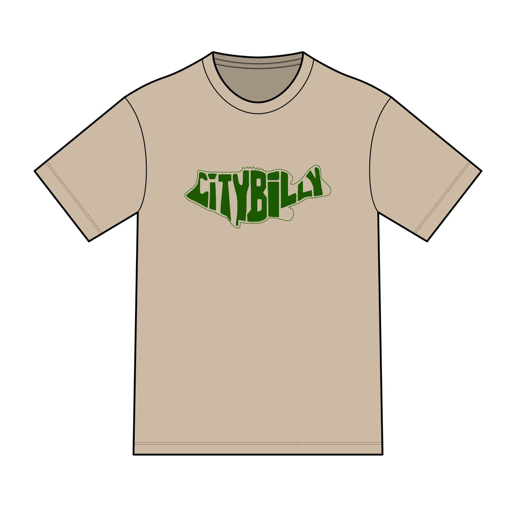 CityBilly Logo T-Shirt - Tan / OD Green