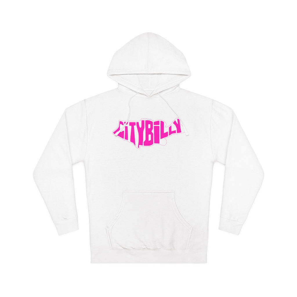 CityBilly Logo Hoodie - White / Pink