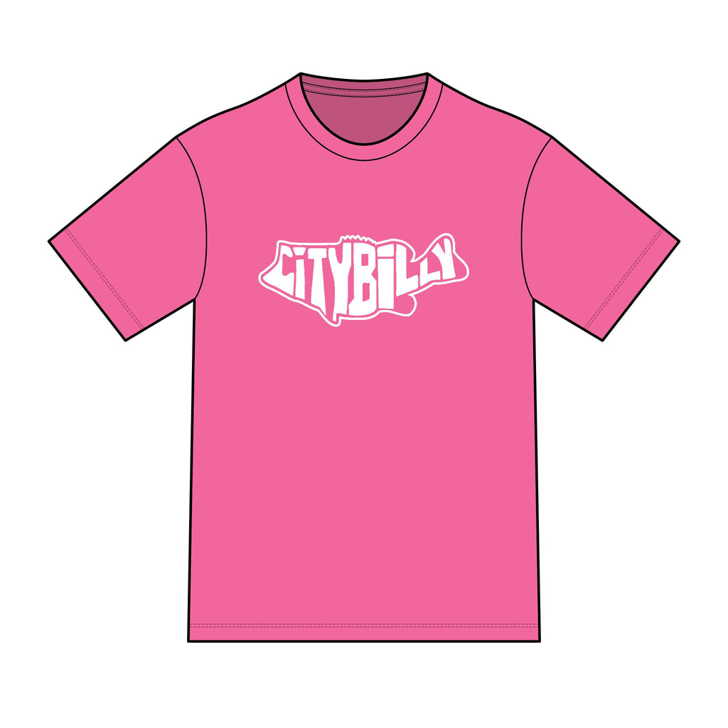 CityBilly Logo T-Shirt - Pink / White