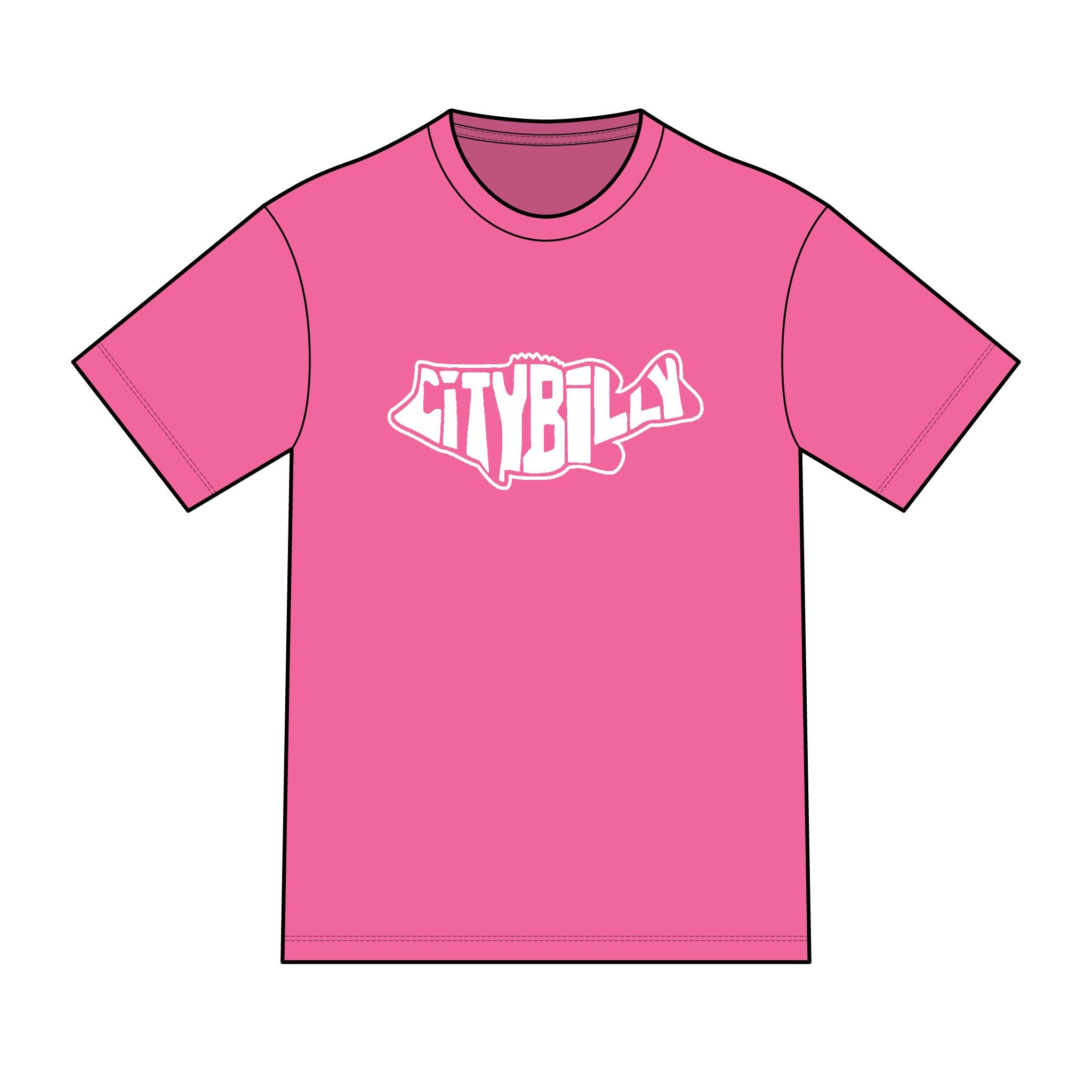 CityBilly Logo T-Shirt - Pink / White