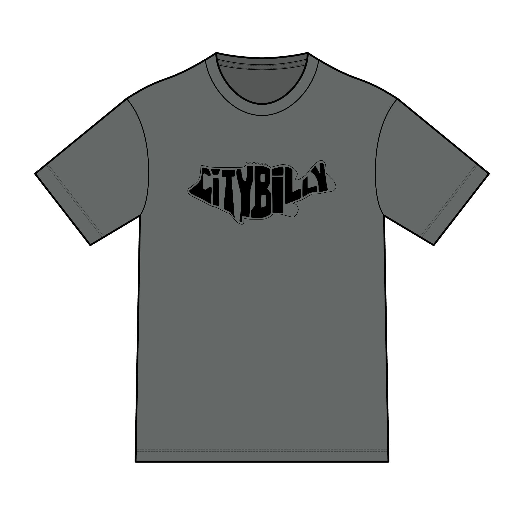 CityBilly Logo T-Shirt - Gray / Black